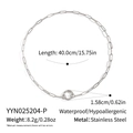 Détails montrant les dimensions de la chaîne en acier inoxydable de 40cm et ses propriétés - Style Acier Inoxydable Argent (YYN025204-P) / Argent (YYN025204-P)