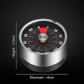 Visual silver mechanical timer with red countdown indicator and brushed steel finish - Black Timer