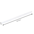 Reusable transparent Tritan straw with 20.5cm length and 0.8cm diameter on white background - For 1000ml Bottle Straw / 0.8*20.5cm