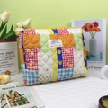 Gesteppte Kosmetiktasche im Patchwork-Design mit Blumenmuster und großem Fassungsvermögen - Patchwork Kleinkarierte Blume