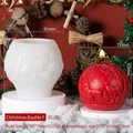 Christmas reindeer forest ball silicone candle mold for DIY holiday craft making - Christmas Ball F ZL-78 (Double Deer Forest)