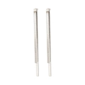 Minimalist silver long snake chain drop earrings with square stud on white background - Long Snake Bone Chain Structure (E1406-ST)