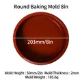 8 Zoll dunkelrote runde Silikonbackform 203mm Durchmesser Kuchenform für DIY-Kuchen - Runde Kuchenform 8 Zoll Kaffeebraun