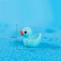 Miniature blue resin duck figurine for micro landscapes, size 1.6cm by 1.8cm - Blue