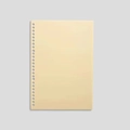 Creamy yellow B5 refill paper with pre-punched holes for loose-leaf notebooks - A5-20 Holes / Morandi Yellow (2 sheets without clips)