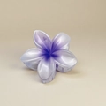 Frangipani hair claw clip with purple gradient petals and pearlescent resin finish - 8x7x4cm / Pearl Purple