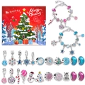 Christmas Advent Calendar DIY bracelet set with 24 festive charms and pendants - Colorful Christmas Style (M-27)