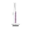 304 stainless steel dessert knife featuring a purple bamboo-shaped acrylic handle - Purple Dessert Knife