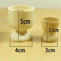 Coquetiers en bois naturel en deux tailles pour Pâques et décoration de table maison - 3.5*3cm Petit Coquetier en Bois Naturel
