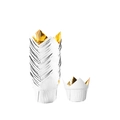 Pirottini a tulipano per cottura oro e bianco in carta antigrasso per muffin - Oro Bianco / Confezione da 100