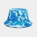 Dettaglio della trama camouflage digitale blu e delle cuciture rifinite sul cappello a secchiello - M (56-58cm) / Camo Digitale Blu (1#)