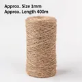 Natural jute twine roll 1mm x 400m for cake decoration and floral bouquet wrapping - Original Color / 1mm*400m