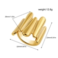 Detailed size specifications of 18K gold chunky knotted ring with 12.6g weight metrics - Gold Irregular Geometric