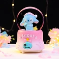 Pink Stitch crystal ball music box with luminous night light and resin base decor - 2513 Pink Base / Large 100 Snow+Light+Music