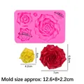 Pink silicone mold for rose-shaped candles and soaps with various flower sizes - Pink
