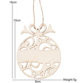 Wooden hollow Christmas ball pendant ornament measures 10x8cm and weighs 5 grams - Candy Style