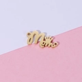 Colgante de corona MOM en acero dorado para creación de joyas pulseras y collares DIY - 9.5*18.7mm / Dorado