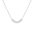 Collana a catena piatta a serpente in argento sterling S925 con sette perline scorrevoli - Argento 925 / Collana Argento (HXL3125)