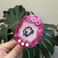 Cute pink retro virtual pet style claw clip with pixel art and heart patterns - 7cm / Rose Red