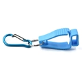 Blue heavy-duty glove clip with carabiner for outdoor work and glove storage - Sky Blue Upgraded Spring Buckle