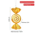Shiny gold candy-shaped Christmas tree ornament with spiral texture, 17.5cm PVC decoration - Electroplated Gold Large Spiral Candy