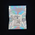 Starfish stud earrings with pave crystals in holographic zip lock packaging bags - 6*10cm