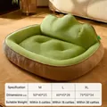 Guide des tailles de panier pour chien M, L, XL en velours côtelé vert et marron - M / Support de Montagne / Vert Brun