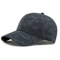 Berretto da baseball classico camouflage grigio scuro in tessuto resistente strutturato - Regolabile / Blu Navy Camouflage Integrale