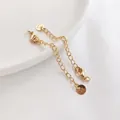 14K gold filled extension chain with lobster clasp and 925 engraved round tag - 14K Gold Plated 925 Round Tag