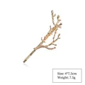 Elegant gold coral-style branch hair clip with textured alloy finish 4x7.5cm - Style 6 Gold