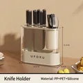 Creamy white multi-functional kitchen knife holder made of premium PP and PET material - Independent Knife Holder / Cream White