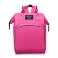 Multifunctional large capacity Oxford cloth diaper backpack in vibrant rose red - Rose Pink