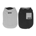 Gilet imbottito reversibile per cani di piccola taglia in colori grigio e nero - S / Nero & Grigio