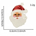 Pink Santa Claus embroidered iron-on patch with red hat and white star details - 16# Santa Claus