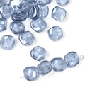 Irregular grey-blue gradient glass crystal beads in square shape for DIY jewelry - Crystal Blue