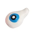 Lucky Evil Eye natural freshwater pearl bead with blue ceramic eye drop design - White/Eye Ceramic (M654227D1-White)
