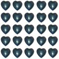 25-piece set of heart-shaped dark blue spotted natural crystal gemstone pendants - 15x15x6mm / Blue Vein Stone