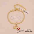 Bracelet chaîne serpent dorée avec breloques abeille, tournesol et pendentif cœur - 6# Marguerite (Abeille en Zircone/Tournesol)