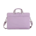 Light purple laptop shoulder bag with top handle and adjustable strap in plain view - Lavender Purple Hand-carry Strapless Suitcase - Countdown Special Offer / 13.3 Inch