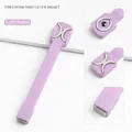 Detailed 3-in-1 light purple magnet tool for cat eye nail art showing various magnetic heads - Light Purple 3-in-1 Fancy Cat Eye Magnet