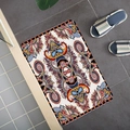 Tappetino da bagno rettangolare in flanella con motivo paisley colorato per casa - 40x60cm / Modello 3
