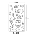 Minimalist black and white temporary tattoo stickers with floral and butterfly patterns - K-476-Life Icons