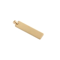 Golden rectangular stainless steel pendant with a polished mirror finish and connector - Gold 10*40mm (With Bail Clasp)