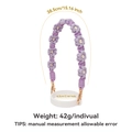 Handmade woven purple flower cup handle with white silicone ring and gold metal clip - K68822 Purple Daisy