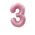 Pink 40-inch number 3 aluminum foil balloon for birthday party and festive decoration - Number 3 / Pink