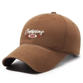 Brown cotton baseball cap featuring vintage white Champions 1983 embroidery - Adjustable / Coffee
