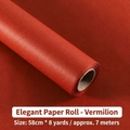 Thick waterproof Fenghua paper roll in dark red for professional flower bouquet wrapping - Roll (58cm*7m) / Deep Crimson