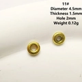 Golden snowflake spacer beads 4.5mm for DIY jewelry making and bracelet accessories - 11# (Glossy Spacer Ring)