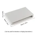 Silver rectangular metal jewelry display riser 30x18x4cm with matte brushed finish - Large Step Riser (Silver)