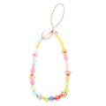 Ciondolo per cellulare con zampa di gatto in resina colorata e perle di cristallo con strass - Artiglio di Gatto Colorato